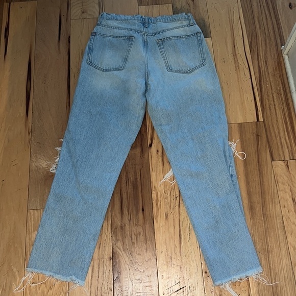 BDG Urban Outfitters slim straight high rise button fly ripped distressed jeans - Picture 3 of 7
